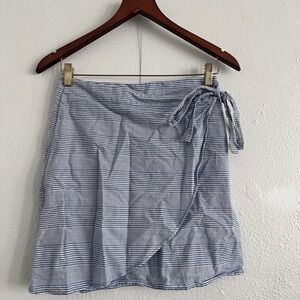 Cotton On Blue and White Striped Mini Skirt